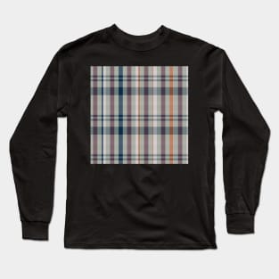 Autumn Aesthetic Catriona 1 Hand Drawn Textured Plaid Pattern Long Sleeve T-Shirt